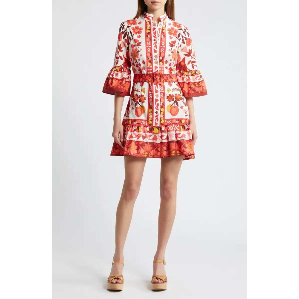 Farm Rio Romantic orchard off white mini dress - Size Large - NWT